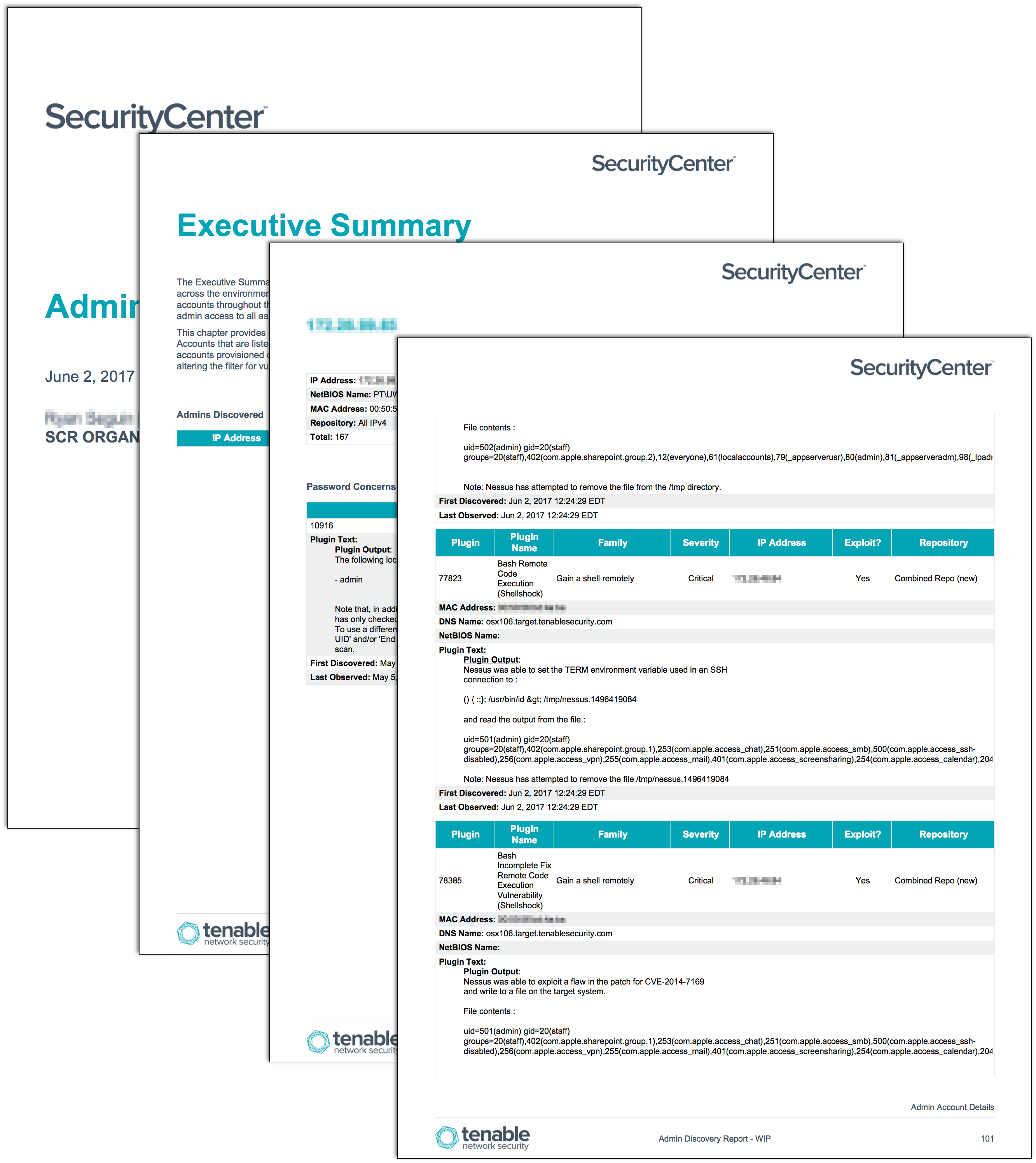 Admin Discovery Report Sc Report Template Tenable